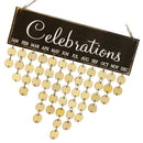 Rustic Celebrations Reminder Calendar Wooden Board Plaque Sign Hanging Decor