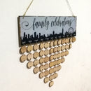 Family Celebration Treasure Reminder Calendar Wooden Hanging Board Sign