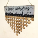 Family Celebration Treasure Reminder Calendar Wooden Hanging Board Sign