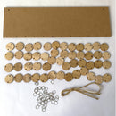 Vintage Family Wooden Reminder Calendar Treasure Planner 50 Discs DIY Craft