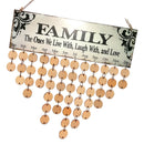 Vintage Family Wooden Reminder Calendar Treasure Planner 50 Discs DIY Craft