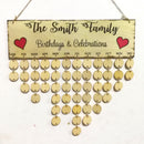 Rustic The Smith Family Birthdays Celebration Treasure Reminder Calendar 50 Discs