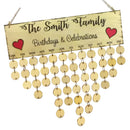 Rustic The Smith Family Birthdays Celebration Treasure Reminder Calendar 50 Discs