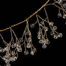 Delicate Bridal Wedding Crystal Beads Satin Ribbon Headpiece Hair Accessories