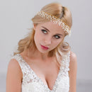 Delicate Bridal Wedding Crystal Beads Satin Ribbon Headpiece Hair Accessories