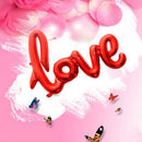 Red Love Letters Large Foil Balloon Wedding Party Valentines Day Decoration