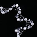 Wedding Party Crystal Wavy Pearls Headpiece Wedding Jewelry Costume