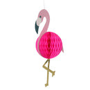 Hawaiian Tropical Paper Hanging Honeycomb Flamingo Party Decoration