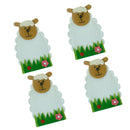 Set of 4pcs Festival Easter Sheep Cutlery Holder Cover Bags Spoon Pocket Silverware Spoons Bags Table Decor 13x9 cm