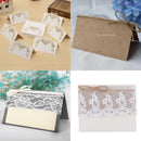 25 Vintage White Blank Place Name Card Wedding Table Cards Supplies
