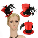 Vintage Mni Top Hat Fascinator Headband Wedding Bride Party Prom Fancy Dress Headpiece