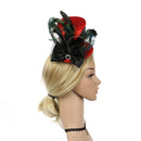 Fashion Women Girls Fascinator Wedding Bride Cocktail Party Bowknot Red Top Hat Topper Hair Clip Feather Hair Accessory
