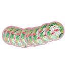 10 Pieces Flamingo Palm Leaves Painted Paper Plates Disposable Kids Girls Party Supplies