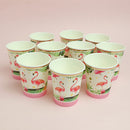 10pcs Tropical Flamingo Paper Disposable Cups Birthday Party Tableware Decor
