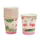 10pcs Tropical Flamingo Paper Disposable Cups Birthday Party Tableware Decor