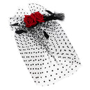 Retro Rose Flower Birdcage Veil Hair Clip Girls Woman Wedding Fascinator Headpiece