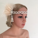 Retro Feather Flapper Headband 1920s Great Gatsby Woman Fascinator Headpiece
