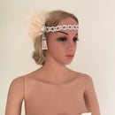 Retro Feather Flapper Headband 1920s Great Gatsby Woman Fascinator Headpiece