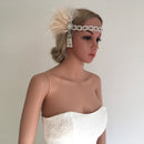 Retro Feather Flapper Headband 1920s Great Gatsby Woman Fascinator Headpiece