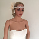 Retro Feather Flapper Headband 1920s Great Gatsby Woman Fascinator Headpiece
