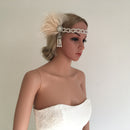 Retro Feather Flapper Headband 1920s Great Gatsby Woman Fascinator Headpiece