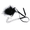 Retro 20s Gatsby Feather Headband Wedding Bridal Rhinestone Dangle Headdress
