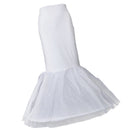 White1-Hoop Mermaid Trumpet Bride Long Wedding Dress Party Prom Underskirt Petticoat Crinoline 110 cm