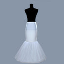 White1-Hoop Mermaid Trumpet Bride Long Wedding Dress Party Prom Underskirt Petticoat Crinoline 110 cm