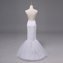 White1-Hoop Mermaid Trumpet Bride Long Wedding Dress Party Prom Underskirt Petticoat Crinoline 110 cm