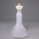 White1-Hoop Mermaid Trumpet Bride Long Wedding Dress Party Prom Underskirt Petticoat Crinoline 110 cm