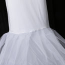 White1-Hoop Mermaid Trumpet Bride Long Wedding Dress Party Prom Underskirt Petticoat Crinoline 110 cm