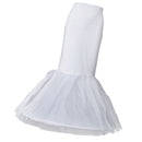 White1-Hoop Mermaid Trumpet Bride Long Wedding Dress Party Prom Underskirt Petticoat Crinoline 110 cm