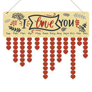 I Love You Birthday Planner Calendar Board Wooden Sign Reminder Plaque