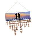 Lovers In Hand Birthday Planner Calendar Board Wooden Sign Reminder Plaque