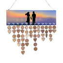 Lovers In Hand Birthday Planner Calendar Board Wooden Sign Reminder Plaque