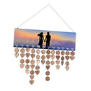 Lovers In Hand Birthday Planner Calendar Board Wooden Sign Reminder Plaque