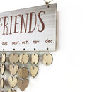 Family and Friends Calendar Planner Board Wooden Sign Reminder Hanging Plaque