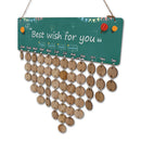 Best Wish For You Calendar Planner Board Wood Reminder Hanging Plaque Gifts