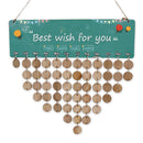 Best Wish For You Calendar Planner Board Wood Reminder Hanging Plaque Gifts