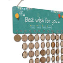 Best Wish For You Calendar Planner Board Wood Reminder Hanging Plaque Gifts