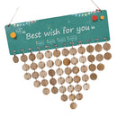 Best Wish For You Calendar Planner Board Wood Reminder Hanging Plaque Gifts