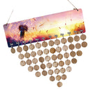 Rustic Dandelion Wood Reminder Calendar Plaque Birthday Party Hanging Sign