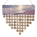 Sea Wave Calendar Birthday Planner Board Wood Reminder Hanging Plaque Gifts