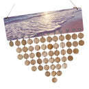 Sea Wave Calendar Birthday Planner Board Wood Reminder Hanging Plaque Gifts