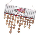 Happy Valentine's Day Birthday Planner Calendar Board Wooden Reminder Plaque