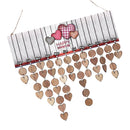 Happy Valentine's Day Birthday Planner Calendar Board Wooden Reminder Plaque