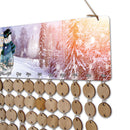 Snowman Reminder Calendar Wooden Board Plaque Wedding Birthday Hanging Sign