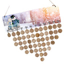 Snowman Reminder Calendar Wooden Board Plaque Wedding Birthday Hanging Sign