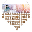 Snowman Reminder Calendar Wooden Board Plaque Wedding Birthday Hanging Sign