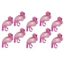 10 Pieces Tropical Mini Flamingo Foil Balloons Kids Birthday Party Decor 21x46cm